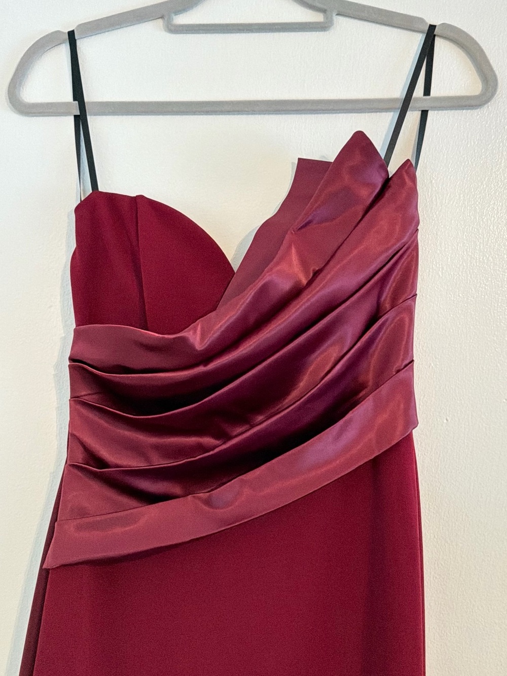 Fashion Nova Katarina Burgundy Strapless Maxi Gown Dress Size M - Picture 5 of 14
